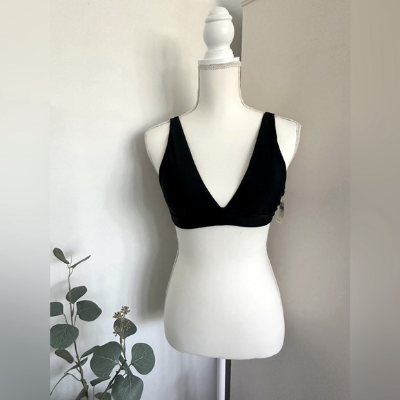 aerie Other - Aerie Black Triangle Tie Back Bikini Top Size Medium